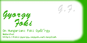 gyorgy foki business card